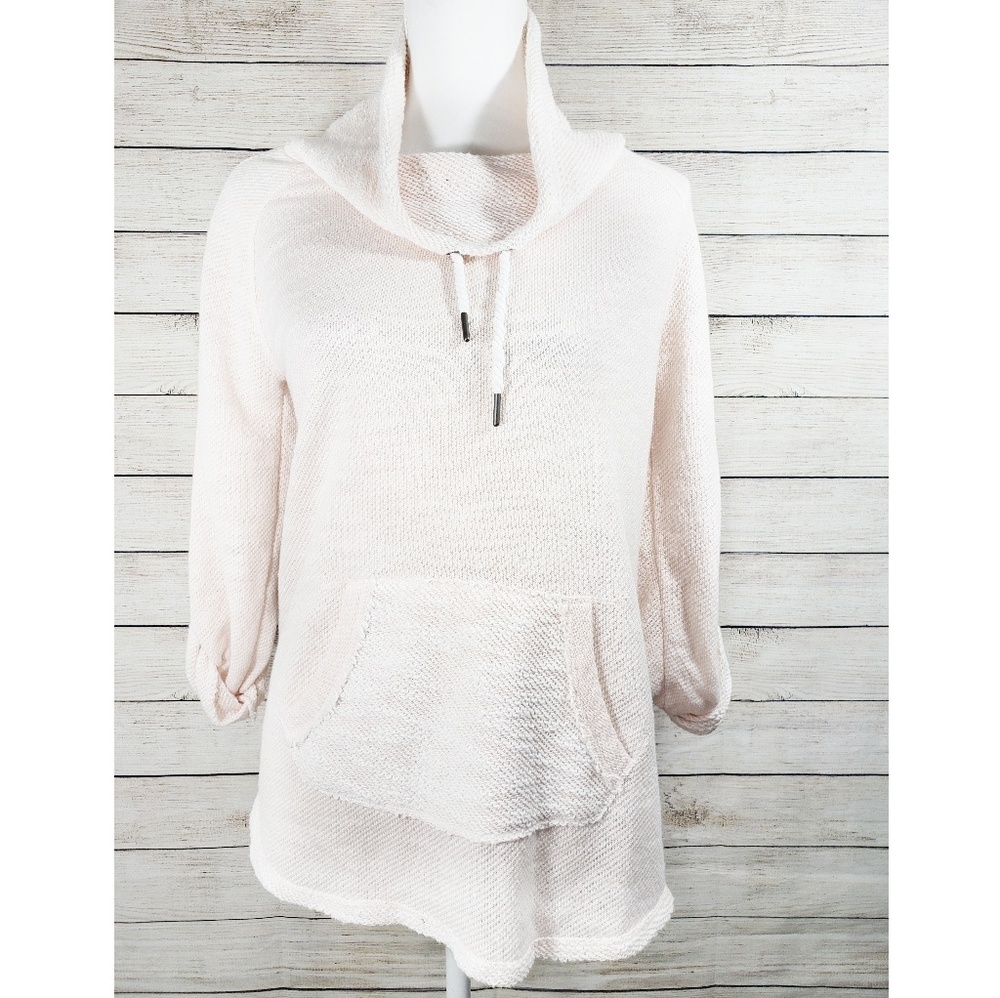 Kensie Performance Pale Pink Cowl Neck Pullover